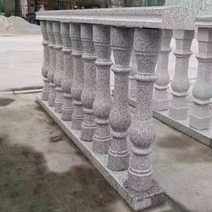 南通 芝麻白圆形光面花瓶柱，栏杆