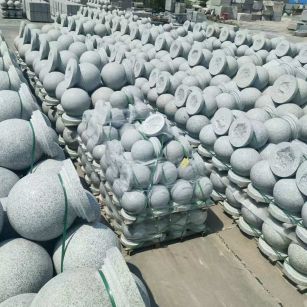 南通 花岗岩实心圆球，石球，挡车球，挡车石，车止石，路障石。