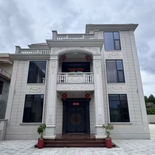 南通 芝麻白石材别墅干挂案例展示