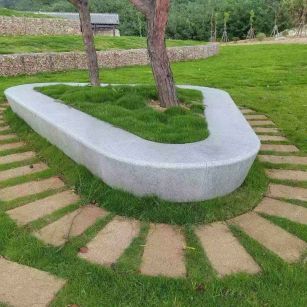 南通 芝麻白光面整石坐凳