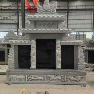 南通 芝麻灰高档墓碑、土墓，一套也支持定做