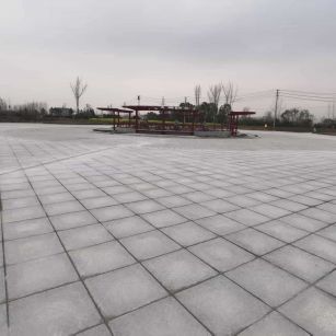 南通 芝麻白火烧面-公园广场地铺效果