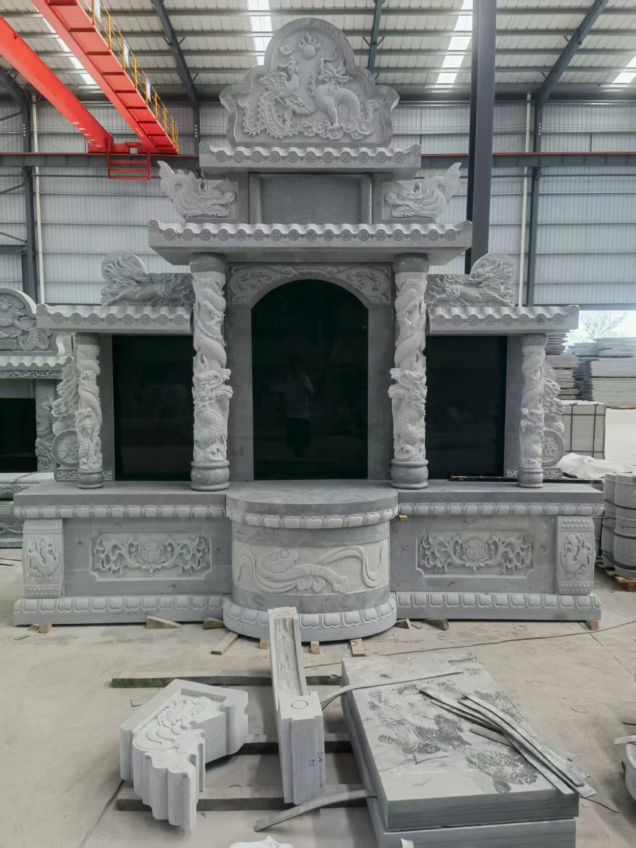 南通 芝麻灰高档墓碑，土墓，可定制