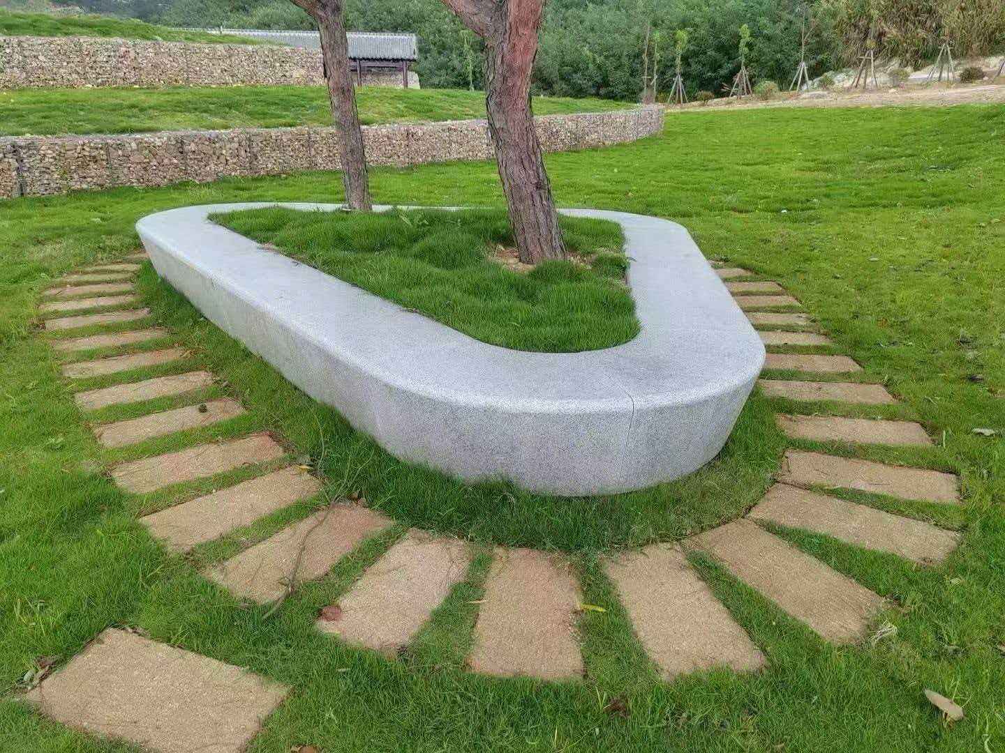 南通 芝麻白光面整石坐凳