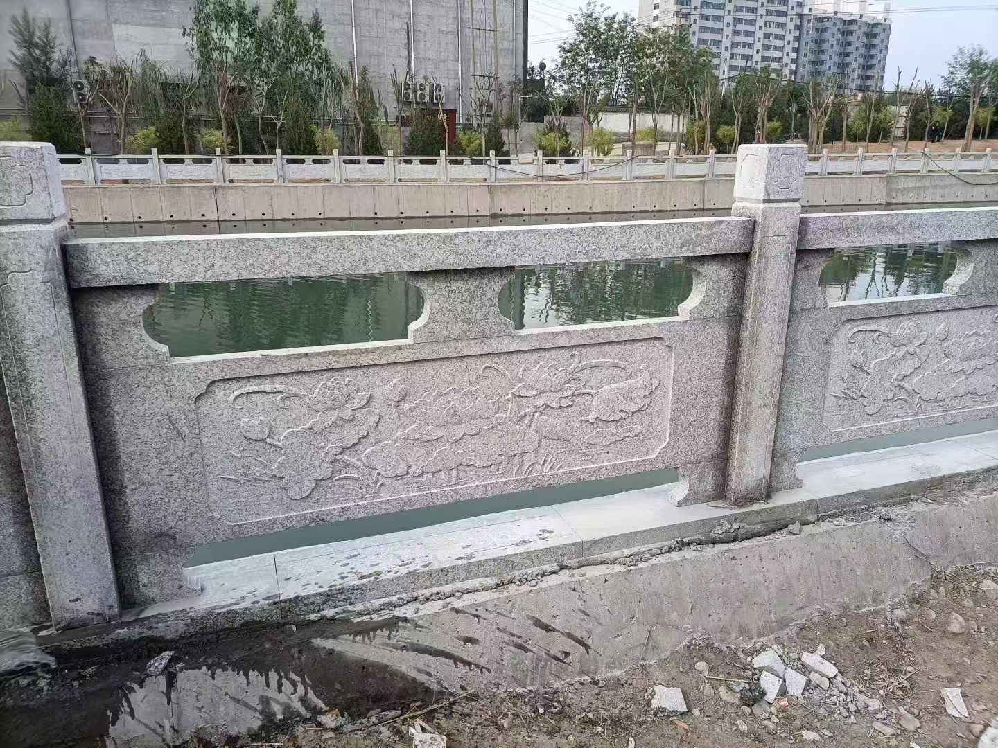 南通 芙蓉白大花桥梁、河道，石材栏杆、围栏、护栏