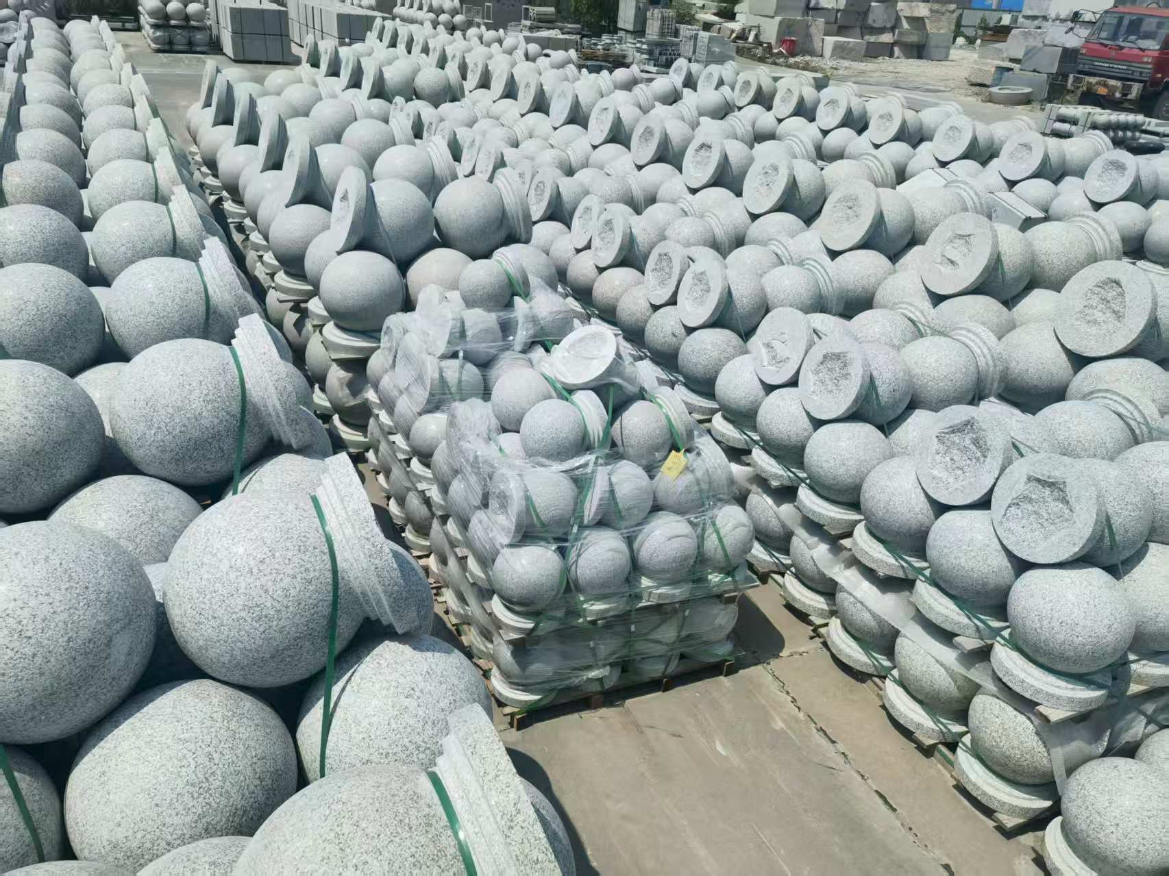 南通 花岗岩实心圆球，石球，挡车球，挡车石，车止石，路障石。