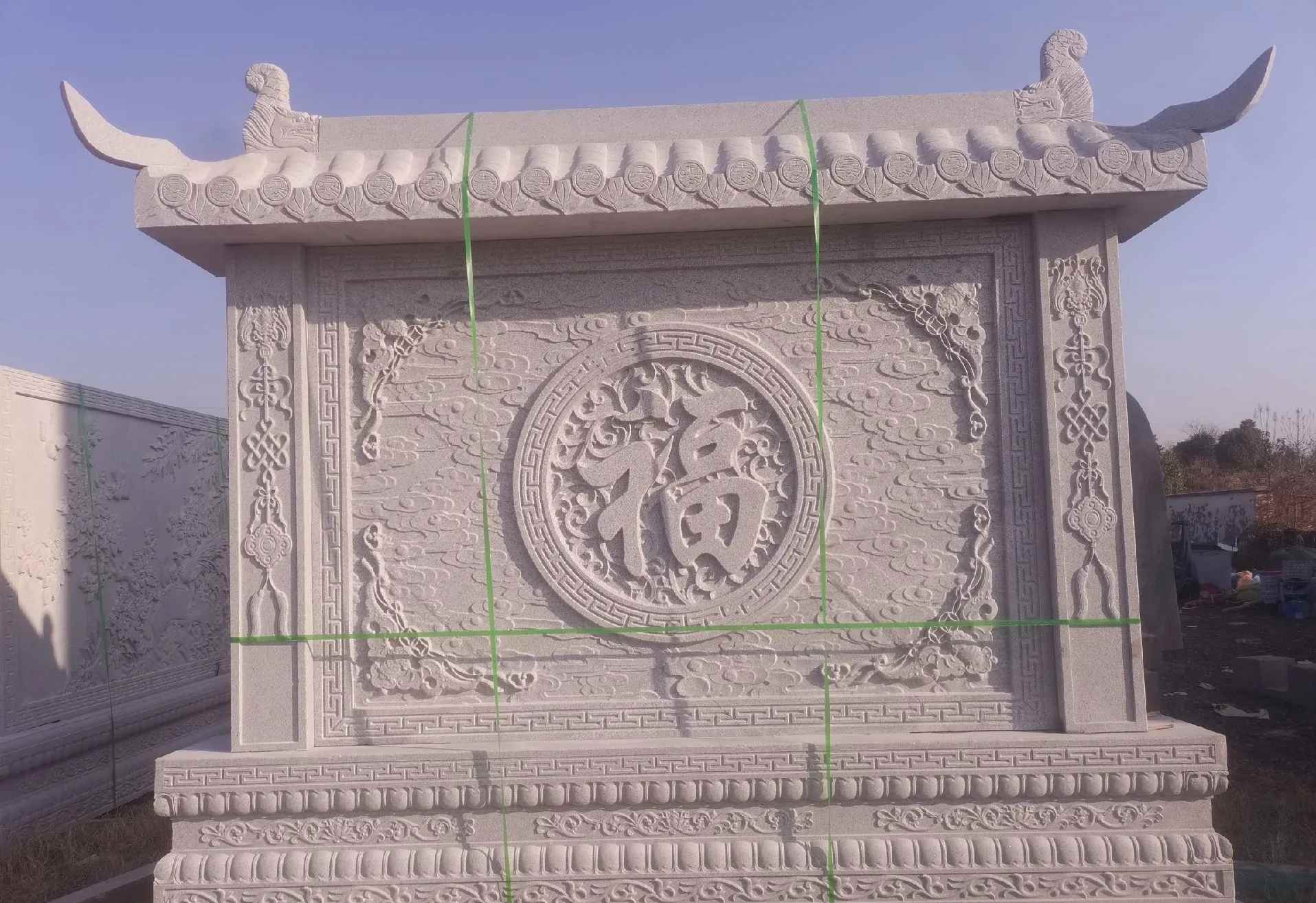 南通 芝麻白花岗岩屏风，照壁，影壁